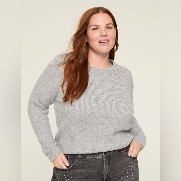 Lane Bryant Light Gray  Sweater - Picture 5 of 9